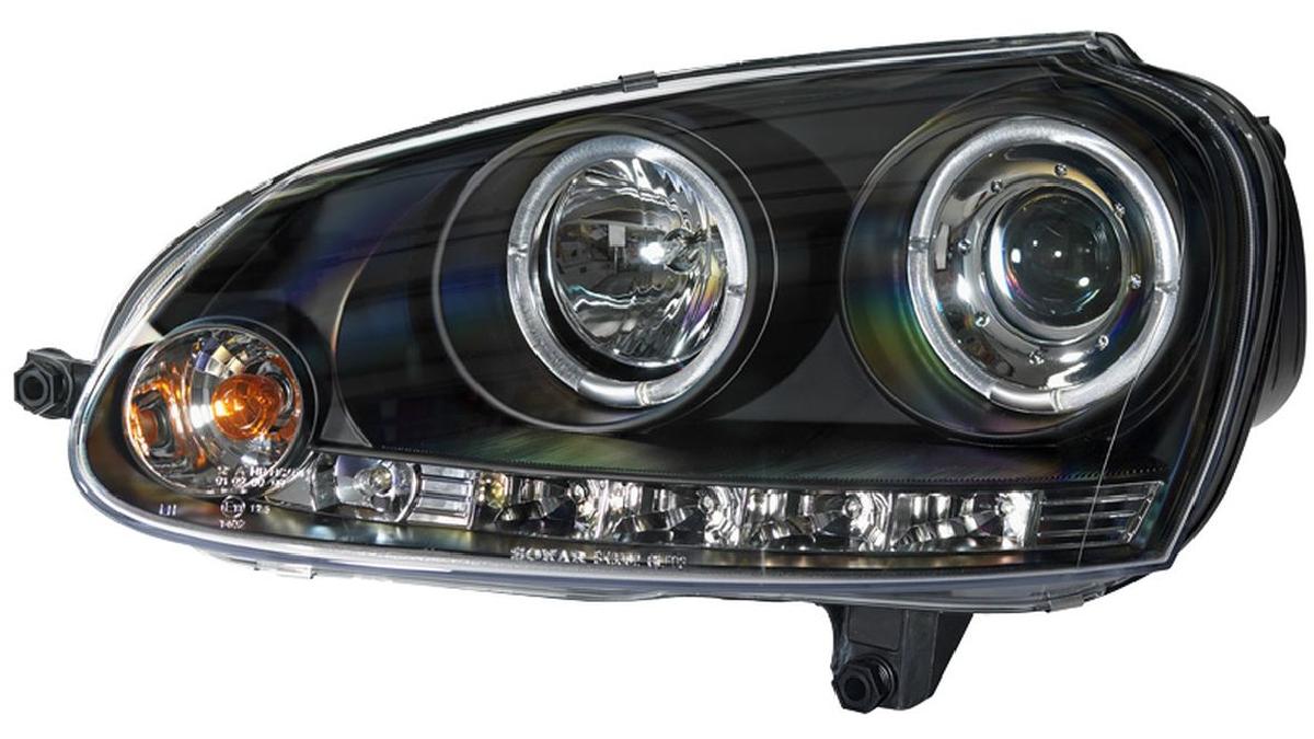 Set+de+phares+sur+mesure+pour+Volkswagen+Golf+V+2003-2008+-+Noir+-+incl.+Angel-Eyes